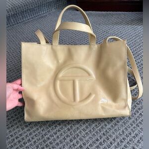Telfar medium shopper cream